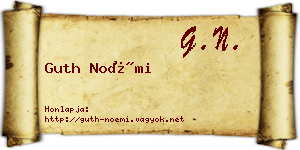 Guth Noémi névjegykártya